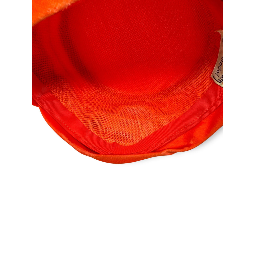 Vintage 1950s Evelyn Varon Model Orange Turban Hat Embellished Beaded Accent