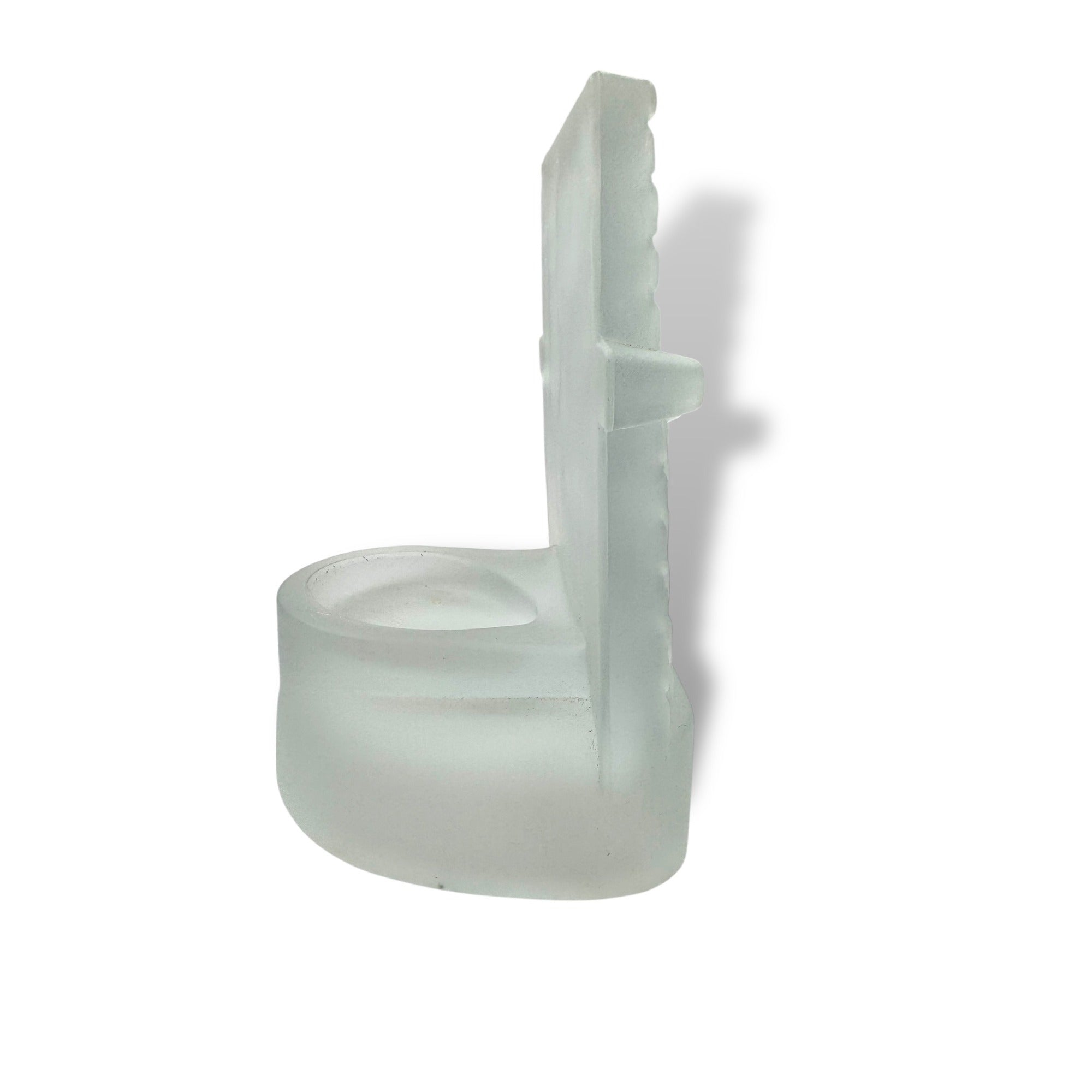 Glass Candle Candle Holder Fireplace Scene Glass 90s