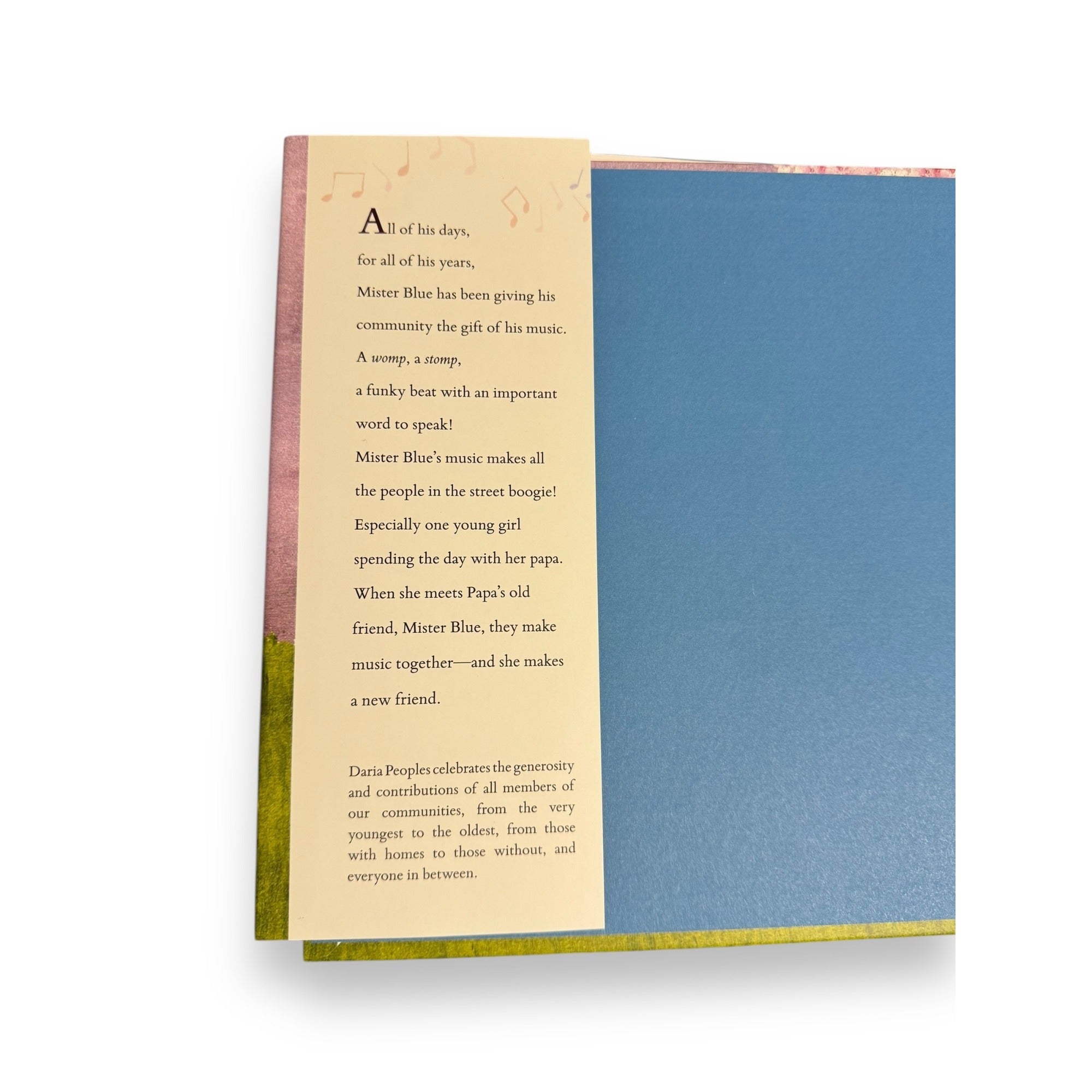 Hello Mister Blue Daria Peoples Hardcover Childrens Picture Book 2023