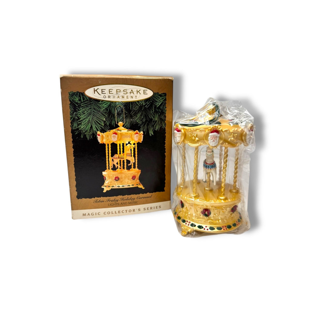 Hallmark 1994 Tobin Fraley Holiday Carousel Magic Ornament Lights & Music