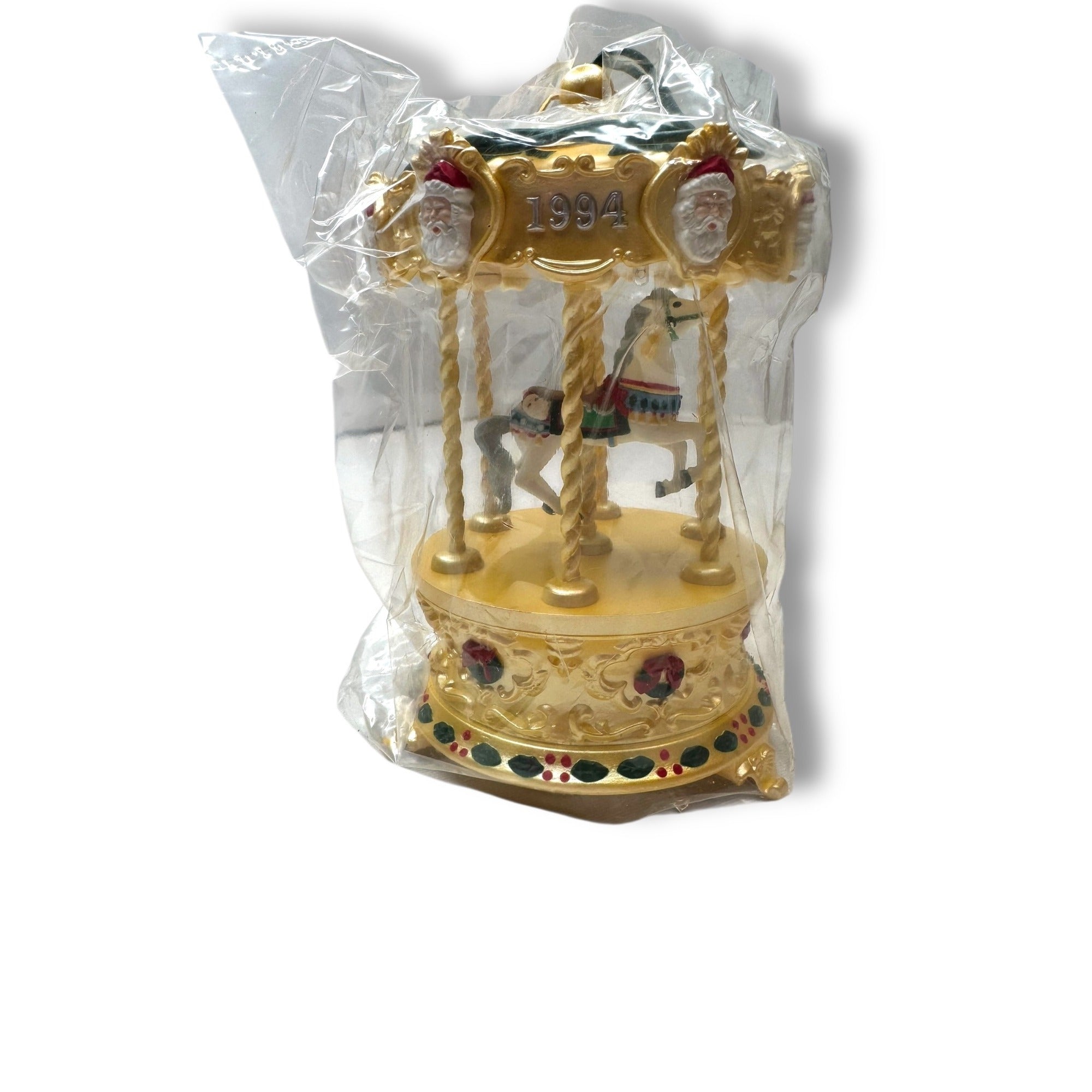 Hallmark 1994 Tobin Fraley Holiday Carousel Magic Ornament Lights & Music