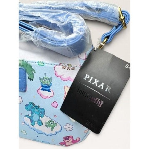 Loungefly Disney Pixar Characters Clouds Crossbody Bag  Hard Tag New Blue