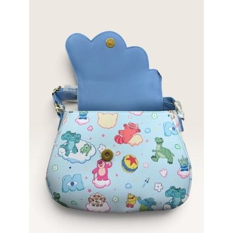 Loungefly Disney Pixar Characters Clouds Crossbody Bag  Hard Tag New Blue