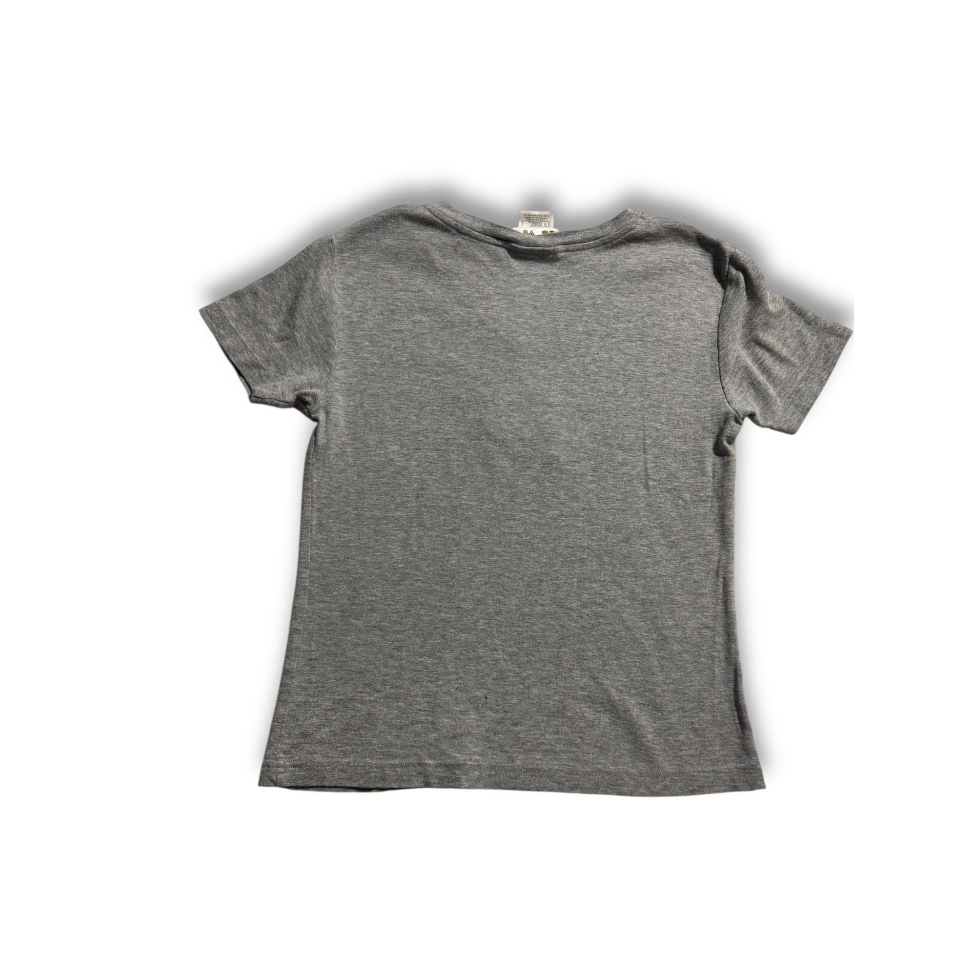 Disney Sorcerer Mickey Embroidered V-Neck Tee Gray Women’s Small