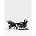 Horse Drawn Sleigh Lapel Pin Pewter Tone Winter Scene Tack Pin 1980s