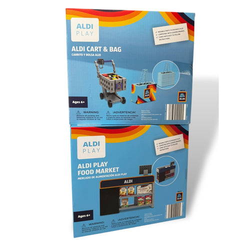 ALDI Play Food Market & Cart Bag Set Building Blocks 745 Total Pieces Ages 6+
