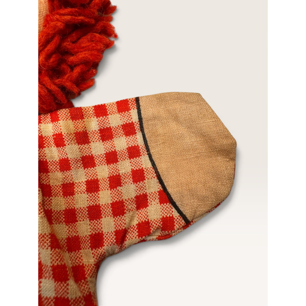 Vintage Raggedy Andy Hand Puppet Knickerbocker Bobbs Merrill Cloth Toy 1970s 10"