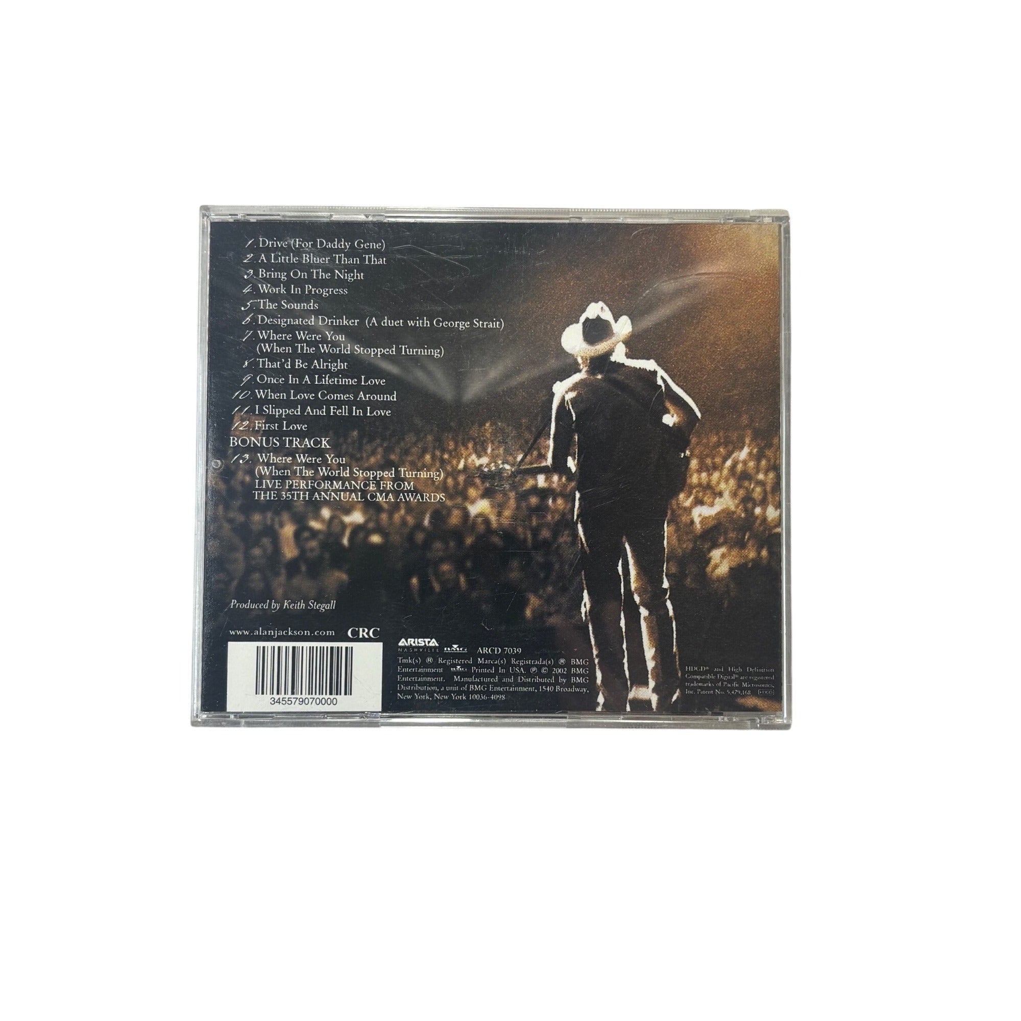 Alan Jackson Drive CD 2002 Country Music Album Bonus Live Track