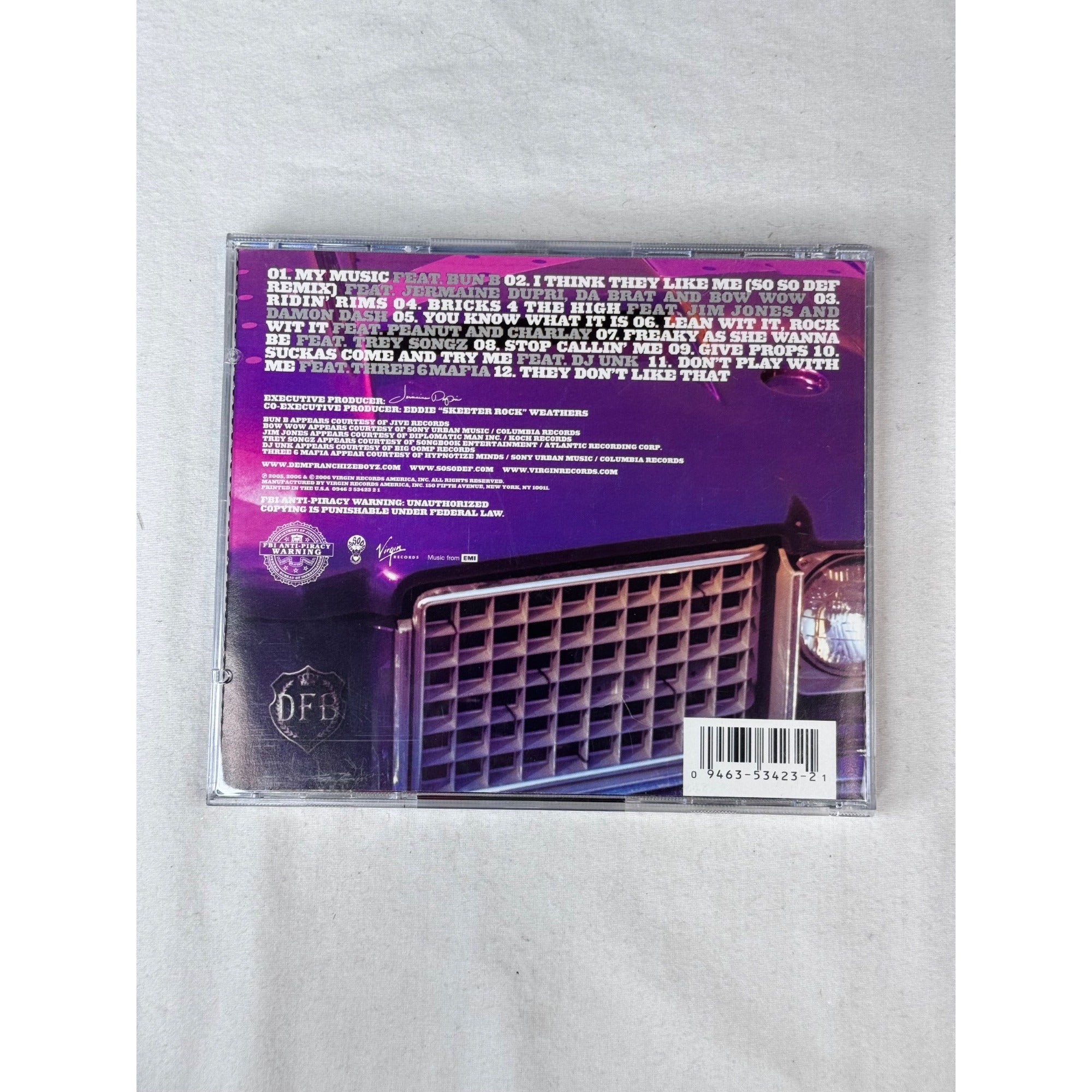 Dem Franchize Boyz On Top Of Our Game 2006 CD Explicit Virgin Records Hip-Hop Rap Pre-Owned