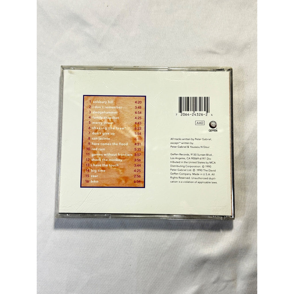 Peter Gabriel Shaking The Tree 16 Golden Greats 1990 CD Geffen Pop Rock