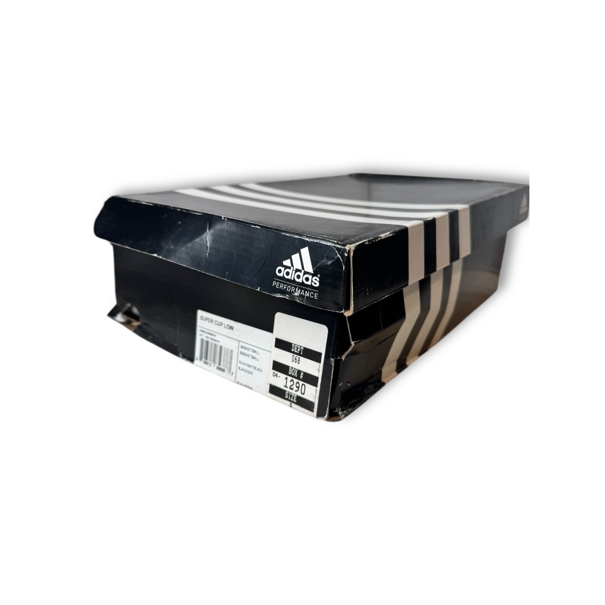Adidas Mens Super Cup Low Basketball Shoes White Size 9 Pre owned Original Box
