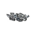 Vintage Unsigned Clear Crystal Rhinestone Spray Brooch 2.56”
