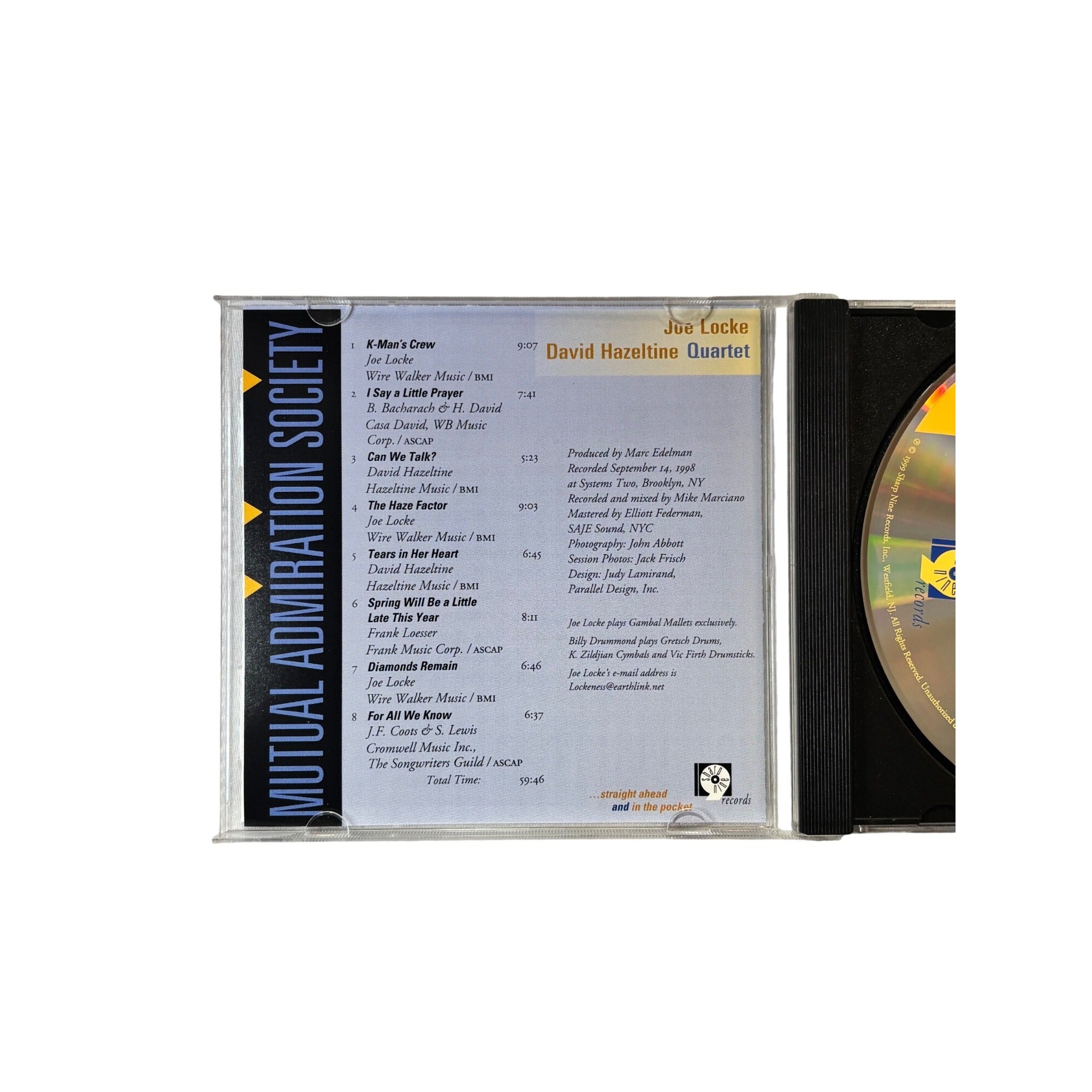 Joe Locke & David Hazeltine Quartet Mutual Admiration Society CD 1998 Jazz