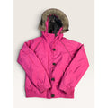 Columbia Women's M Jacket Pink Faux Fur Hood Waterproof Insulated Winter Coat