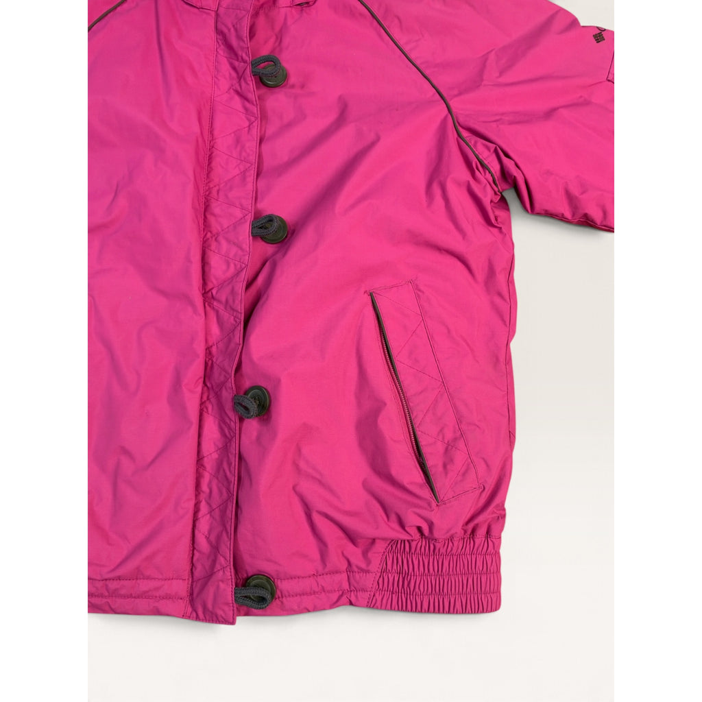 Columbia Women's M Jacket Pink Faux Fur Hood Waterproof Insulated Winter Coat