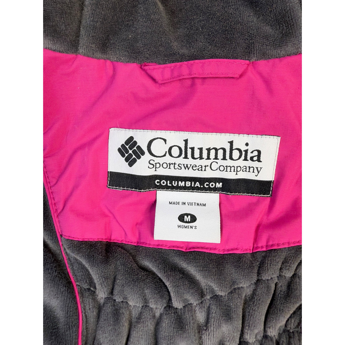 Columbia Women's M Jacket Pink Faux Fur Hood Waterproof Insulated Winter Coat