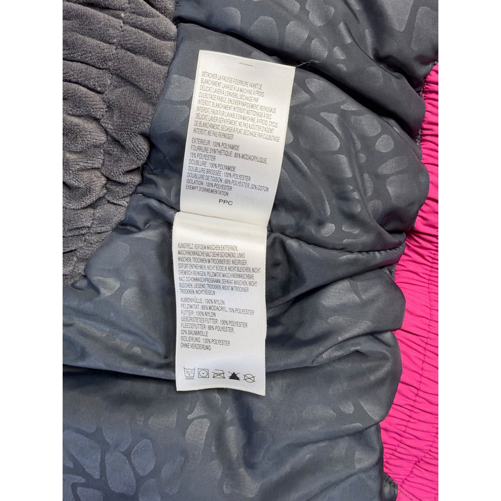 Columbia Women's M Jacket Pink Faux Fur Hood Waterproof Insulated Winter Coat