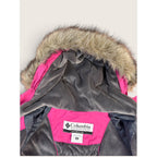 Columbia Women's M Jacket Pink Faux Fur Hood Waterproof Insulated Winter Coat