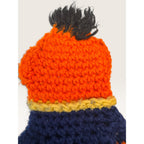 Vintage Sesame Street Bert and Ernie Hand Puppets Crochet Knit Mitts Taiwan Pair