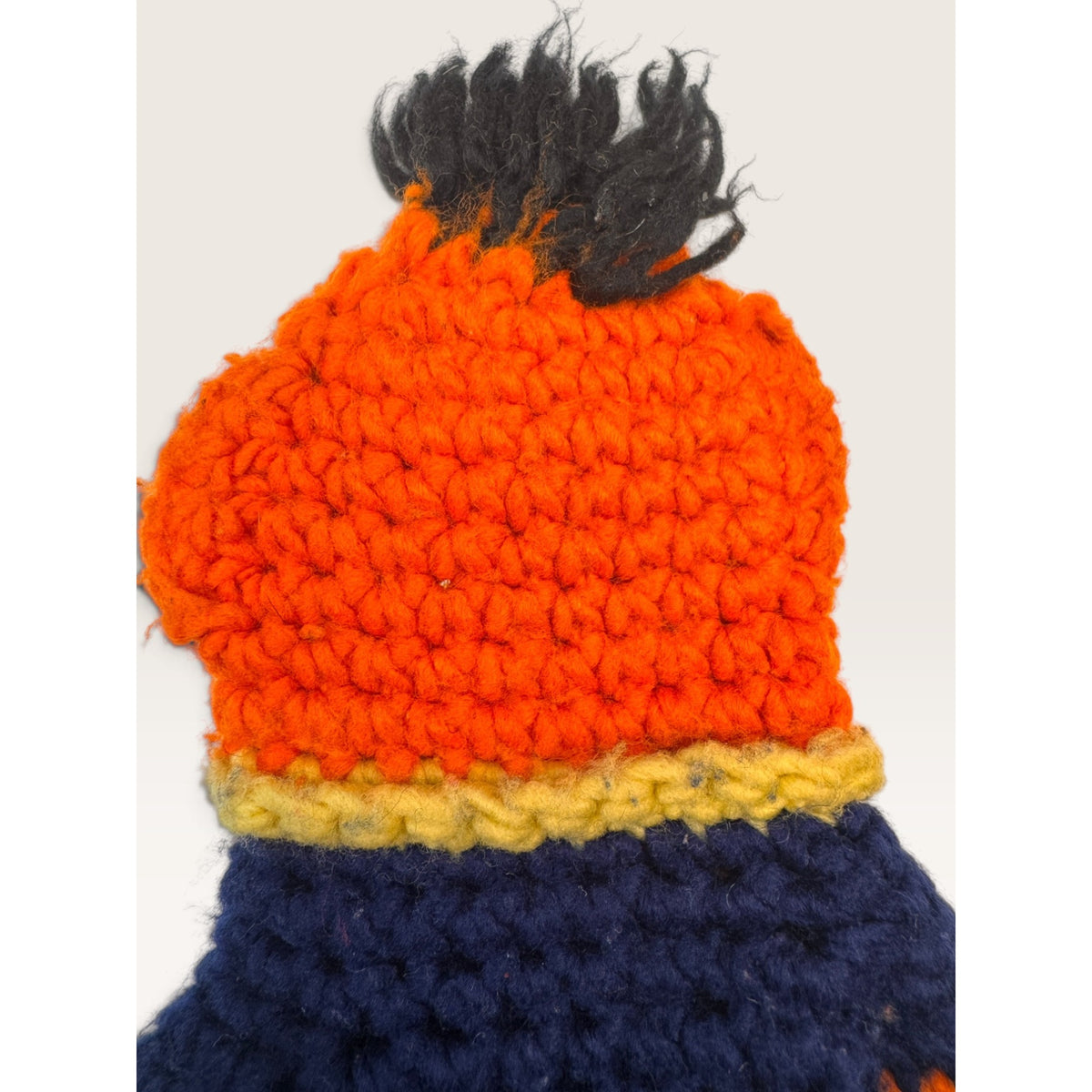 Vintage Sesame Street Bert and Ernie Hand Puppets Crochet Knit Mitts Taiwan Pair
