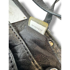 Michael Kors Black Leather Shoulder Tote Handbag