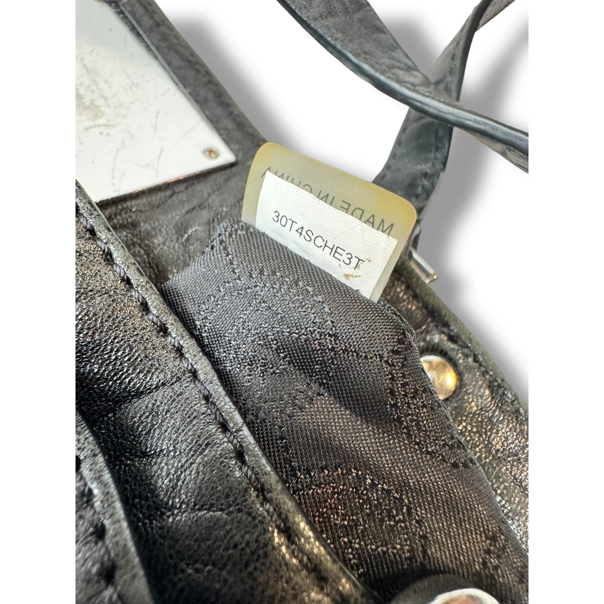 Michael Kors Black Leather Shoulder Tote Handbag