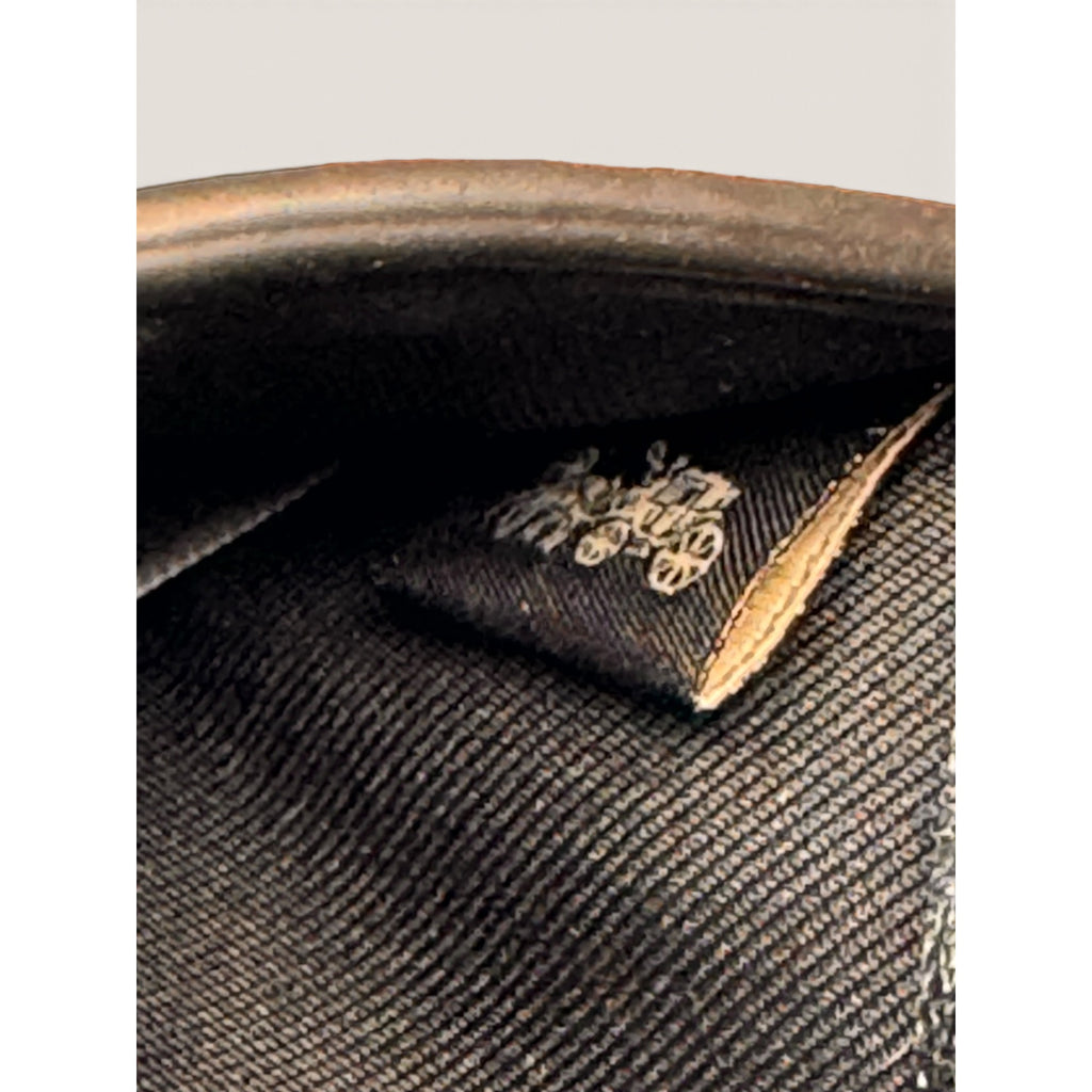 Coach Signature Slim Bifold Wallet Checkbook Black Smoke Grey Leather Card F88026