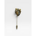 MMA Metropolitan Museum of Art 24K Gold Plated Enamel Crystal Stick Pin Vintage
