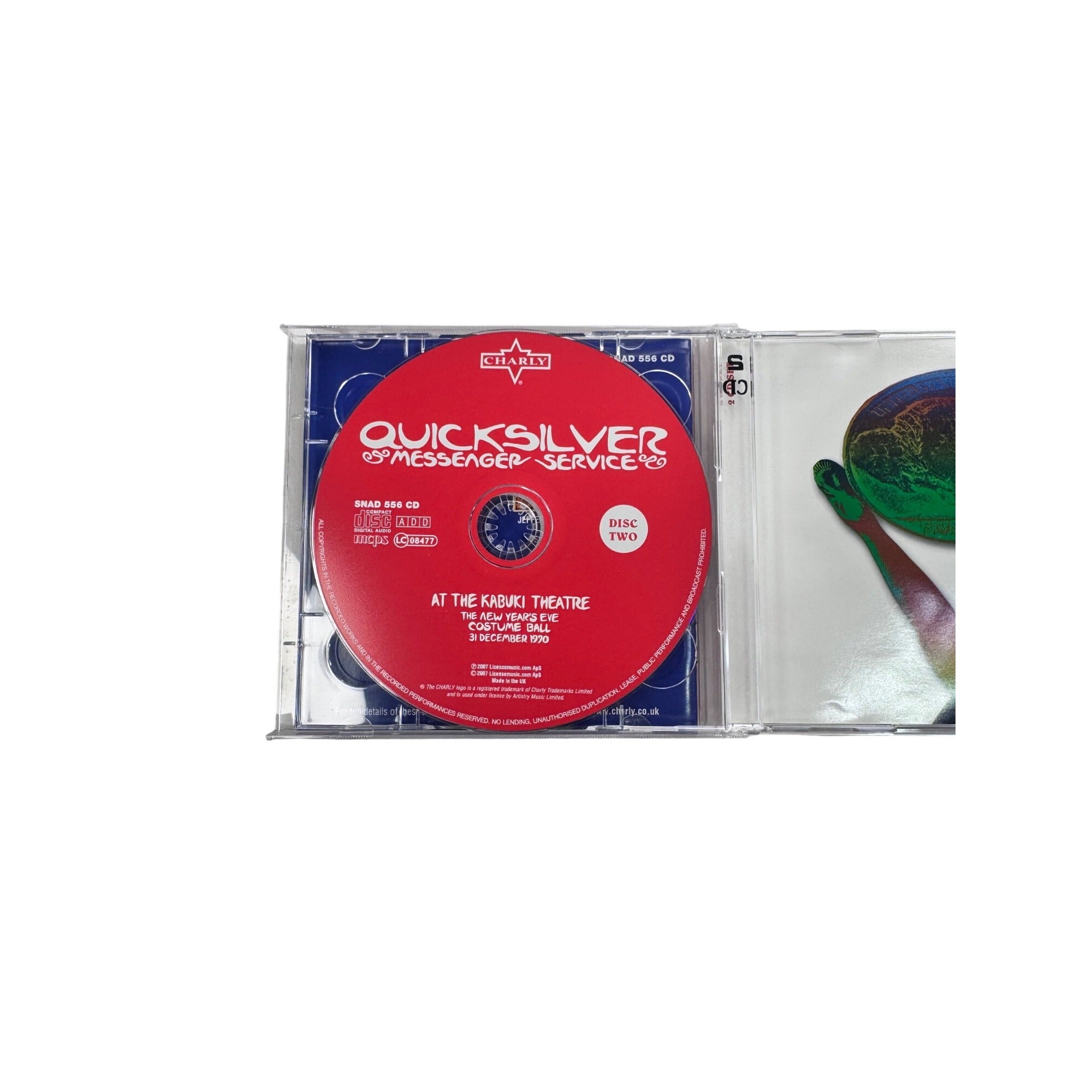 Quicksilver Messenger Service At The Kabuki Theatre New Years Eve CD 2 Disc Set