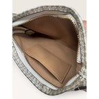 Michael Kors Signature Monogram Metallic Gold Belt Bag Waist Pack S/M