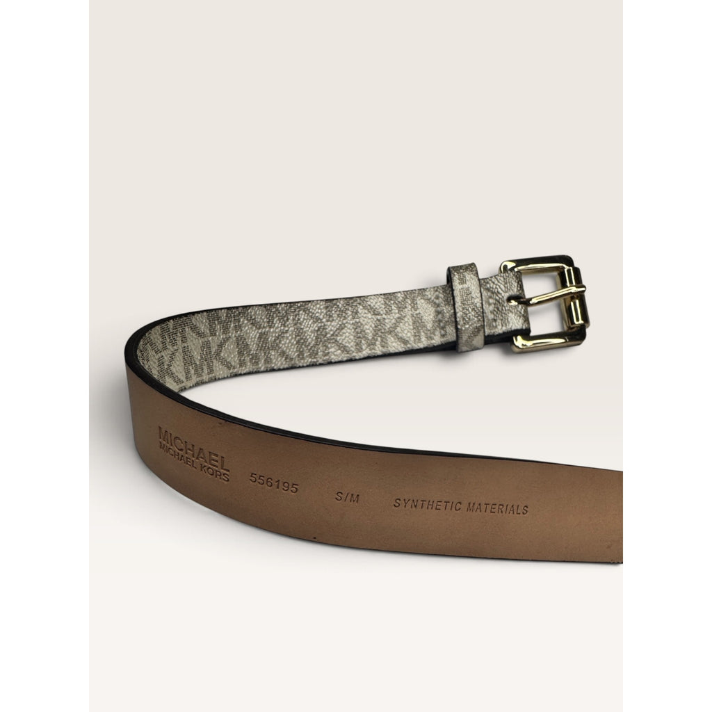 Michael Kors Signature Monogram Metallic Gold Belt Bag Waist Pack S/M