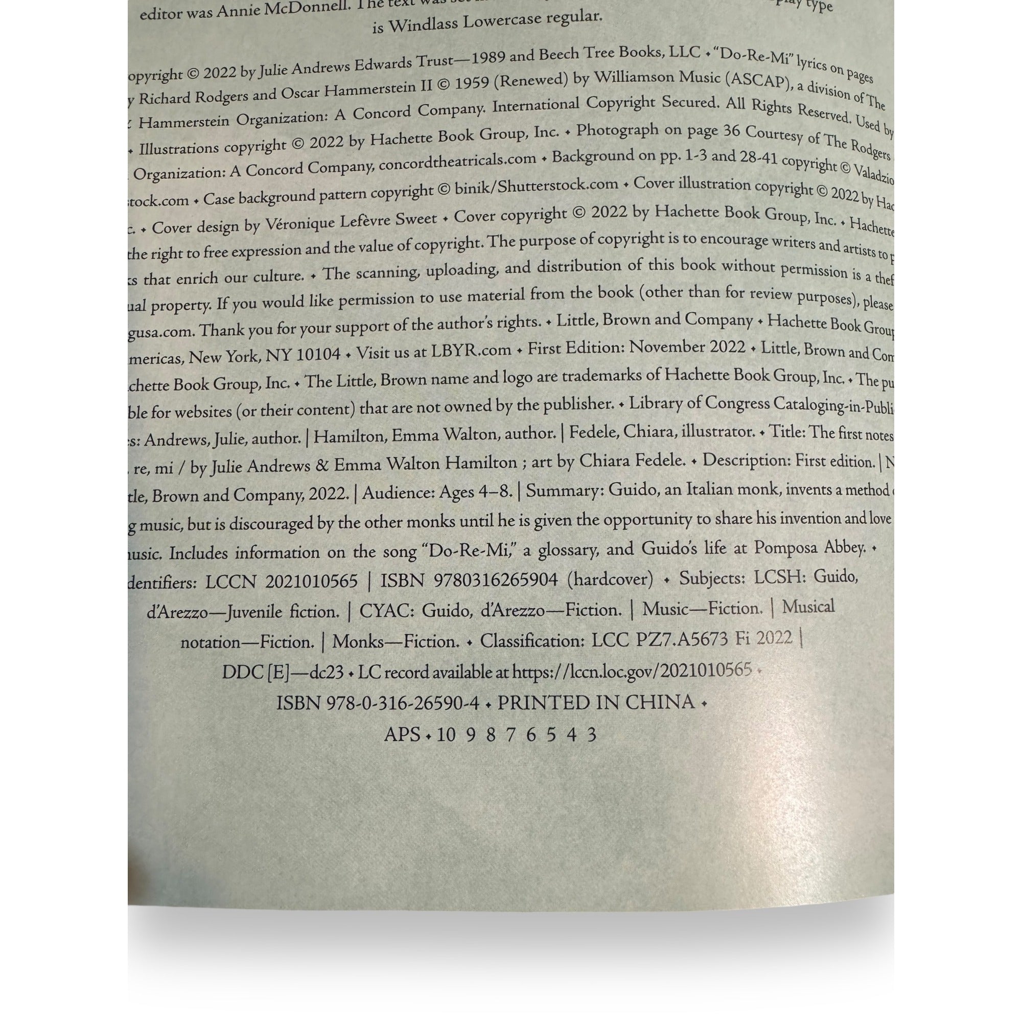 The First Notes: The Story Of Do Re Mi By Julie Andrews & Emma Walton Hamilton 1st Edition