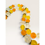 1960s Western Germany Yellow Orange Clear Plastic Bead Strand Necklace 35"