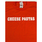 Vintage Y2K Cheese Pastas Orange T-Shirt XL Fruit of the Loom Best Funny Tee