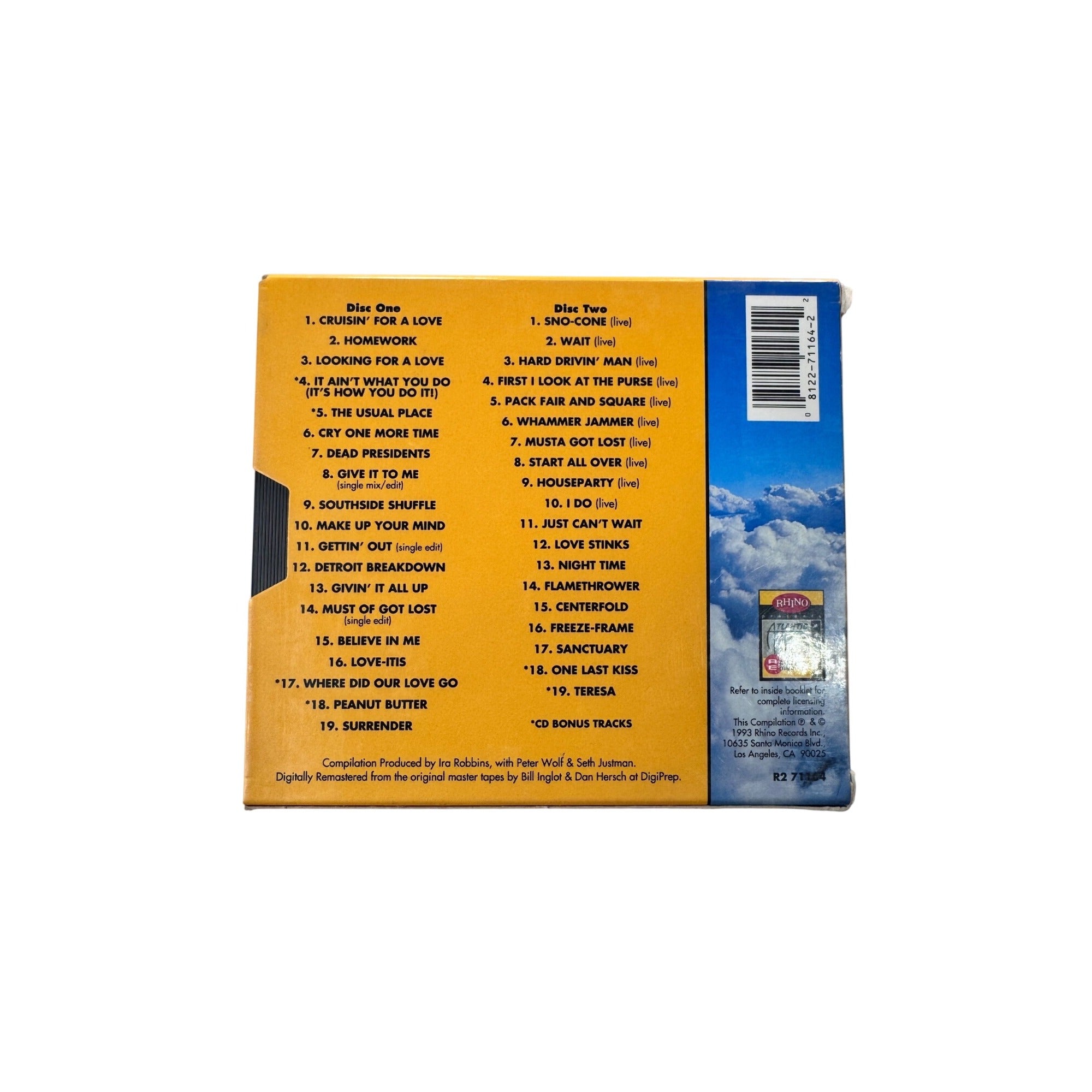 The J. Geils Band Anthology Houseparty 2 Disc CD Set 1993 Digitally Remastered