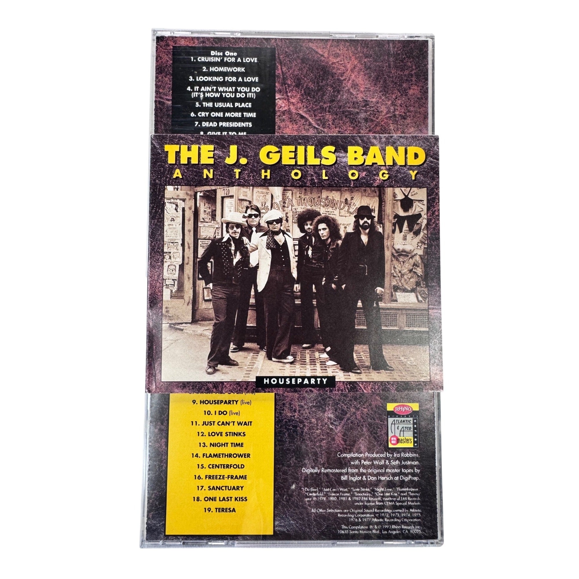 The J. Geils Band Anthology Houseparty 2 Disc CD Set 1993 Digitally Remastered